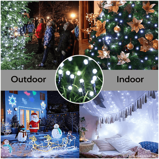 Tira de 200 Luces LED Navideñas Luces Blancas