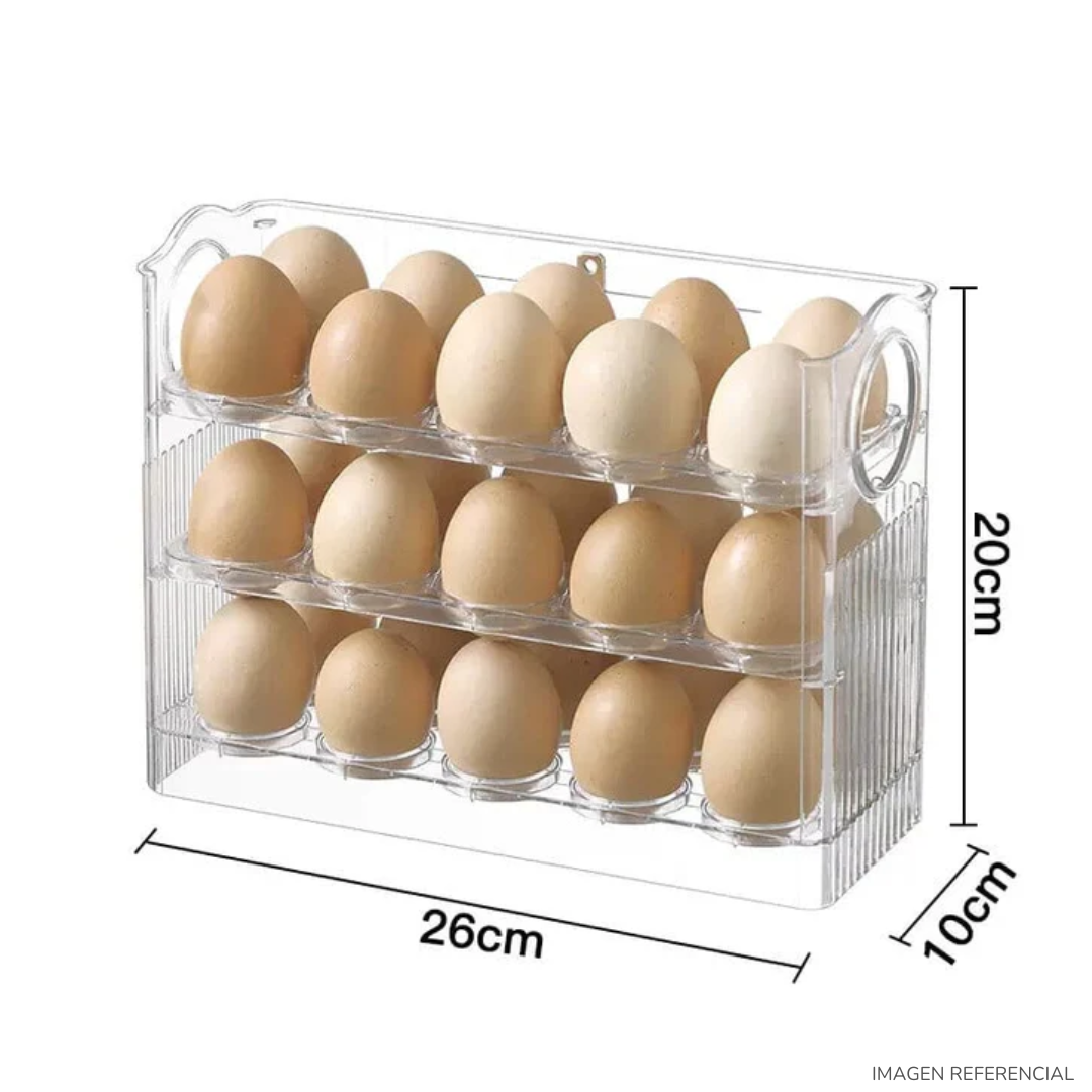 Contenedor organizador de huevos 3 niveles Color Aleatorio