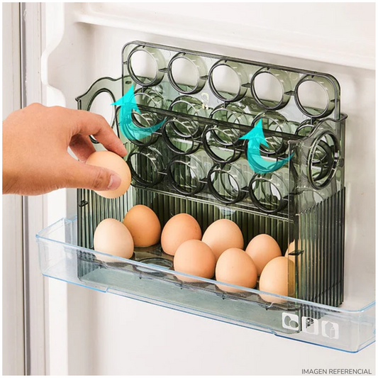 Contenedor organizador de huevos 3 niveles Color Aleatorio