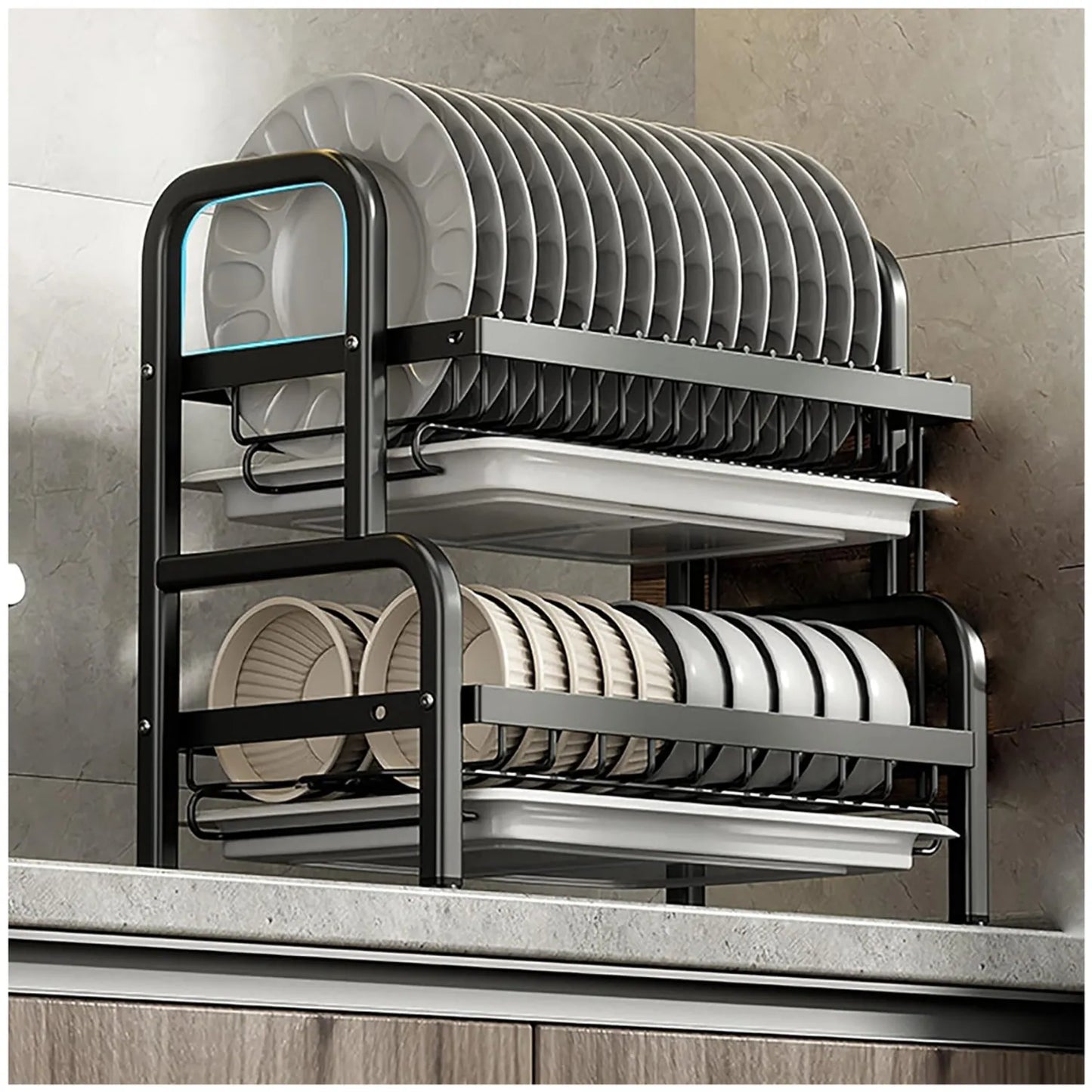 Escurridor Organizador Rack de 2 Niveles