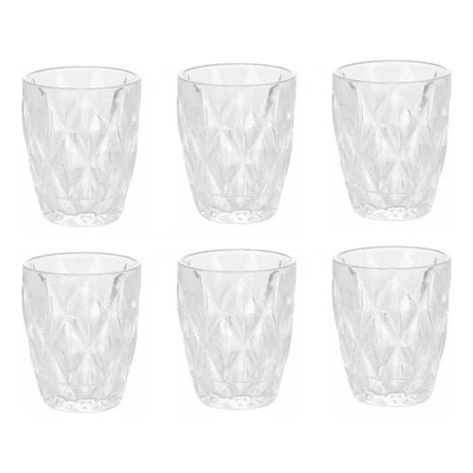 Set x6 vasos de vidrio elegante