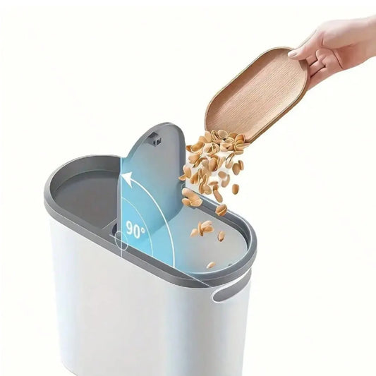 Tacho de Basura Canasta con Tapa Push Ahorra Espacio