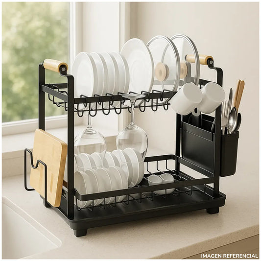 Escurridor Organizador Rack de 2 Niveles