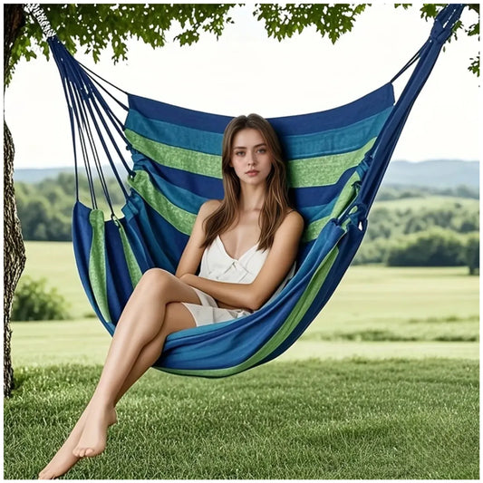 Hamaca colgante con funda portatil multicolor