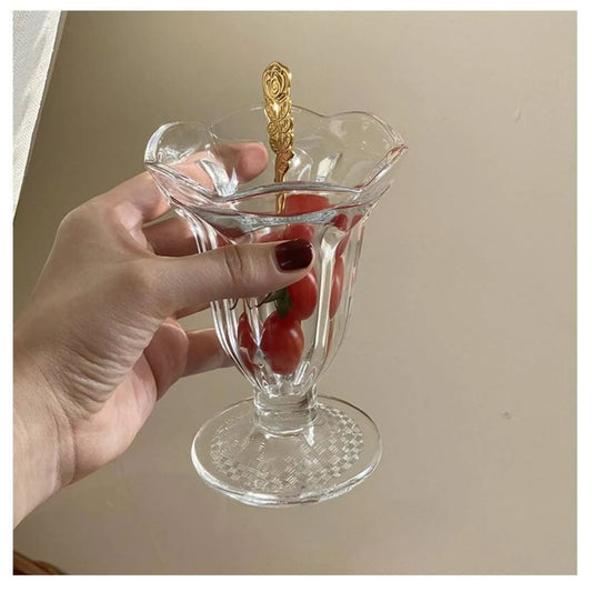 Copas vasos de vidrio para ensaladas yogurt helados Set x6