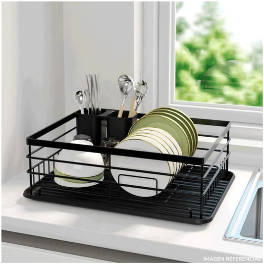 Escurridor de platos metal Negro