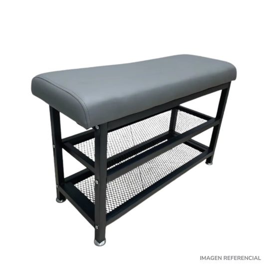 Zapatero Banco 2 Niveles con Asiento Acolchado