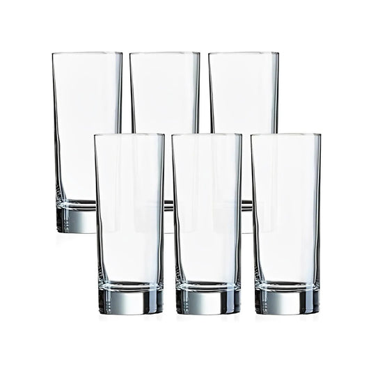 Set de 6 vasos de vidrios largos para tragos