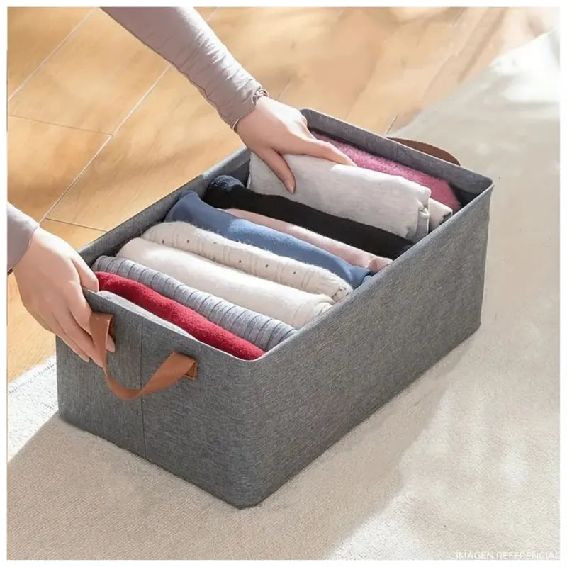 Organizador Ropa Plegable Inspira X6 Gris Con Asas