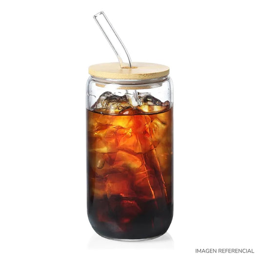 Frasco de vidrio con sorbete