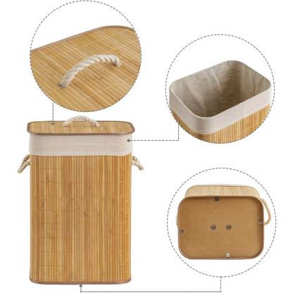 Cesta Tacho de ropa Bambú Multiusos Clásico