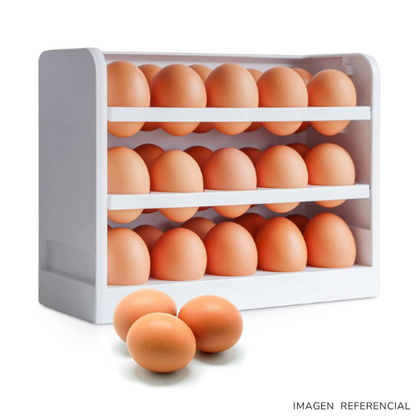Contenedor organizador de huevos 3 niveles Blanco