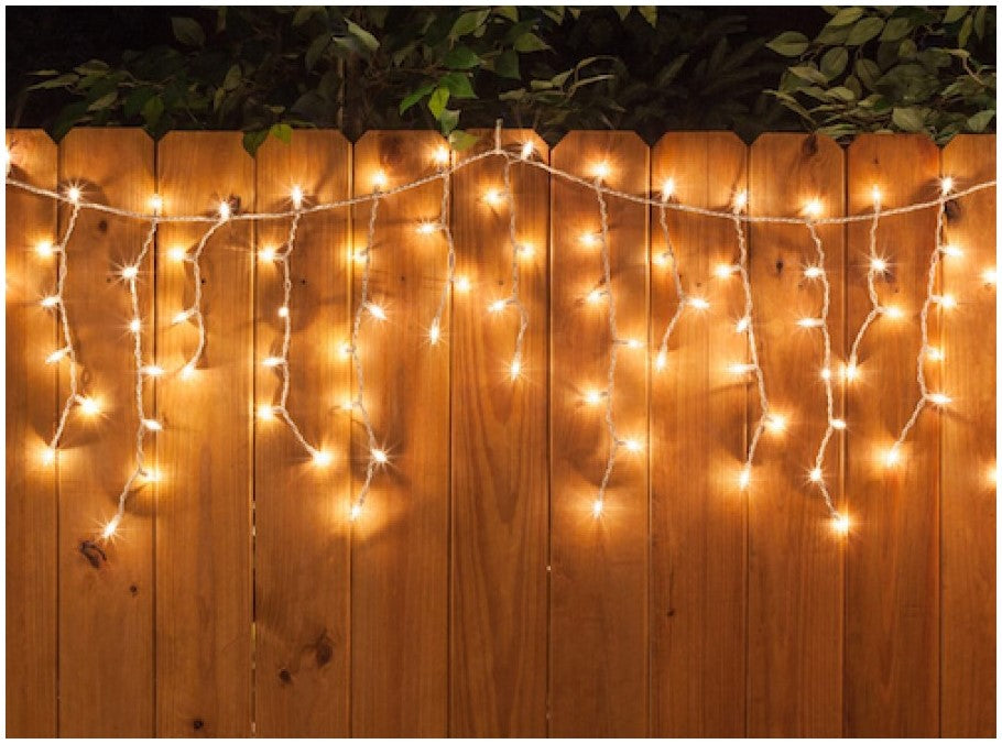 Cortina Luces Led  Decoración Navidad Cálida 3m Extensible