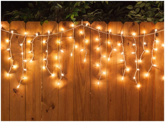 Cortina Luces Led  Decoración Navidad Cálida 3m Extensible