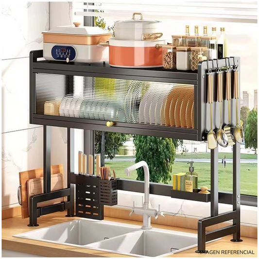 Escurridor Organizador de Platos 2 niveles 85 cm