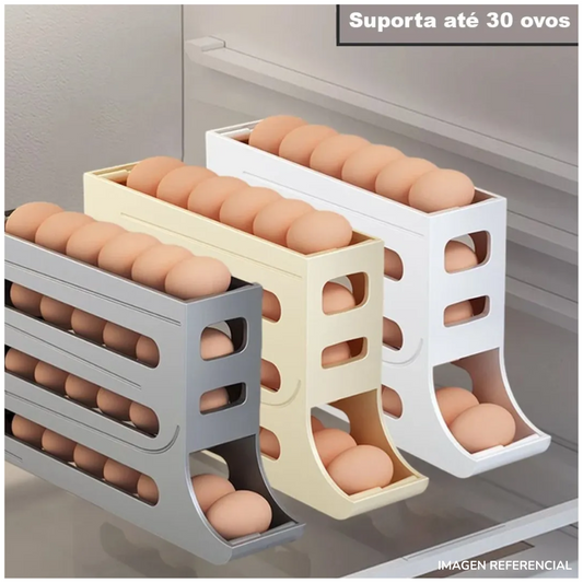 Contenedor Organizador Deslizante de Huevos  Pack x2 Color Aleatorio