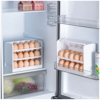 Contenedor organizador de huevos 3 niveles Blanco