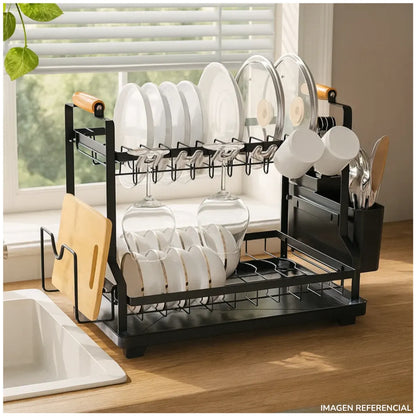 Escurridor Organizador Rack de 2 Niveles