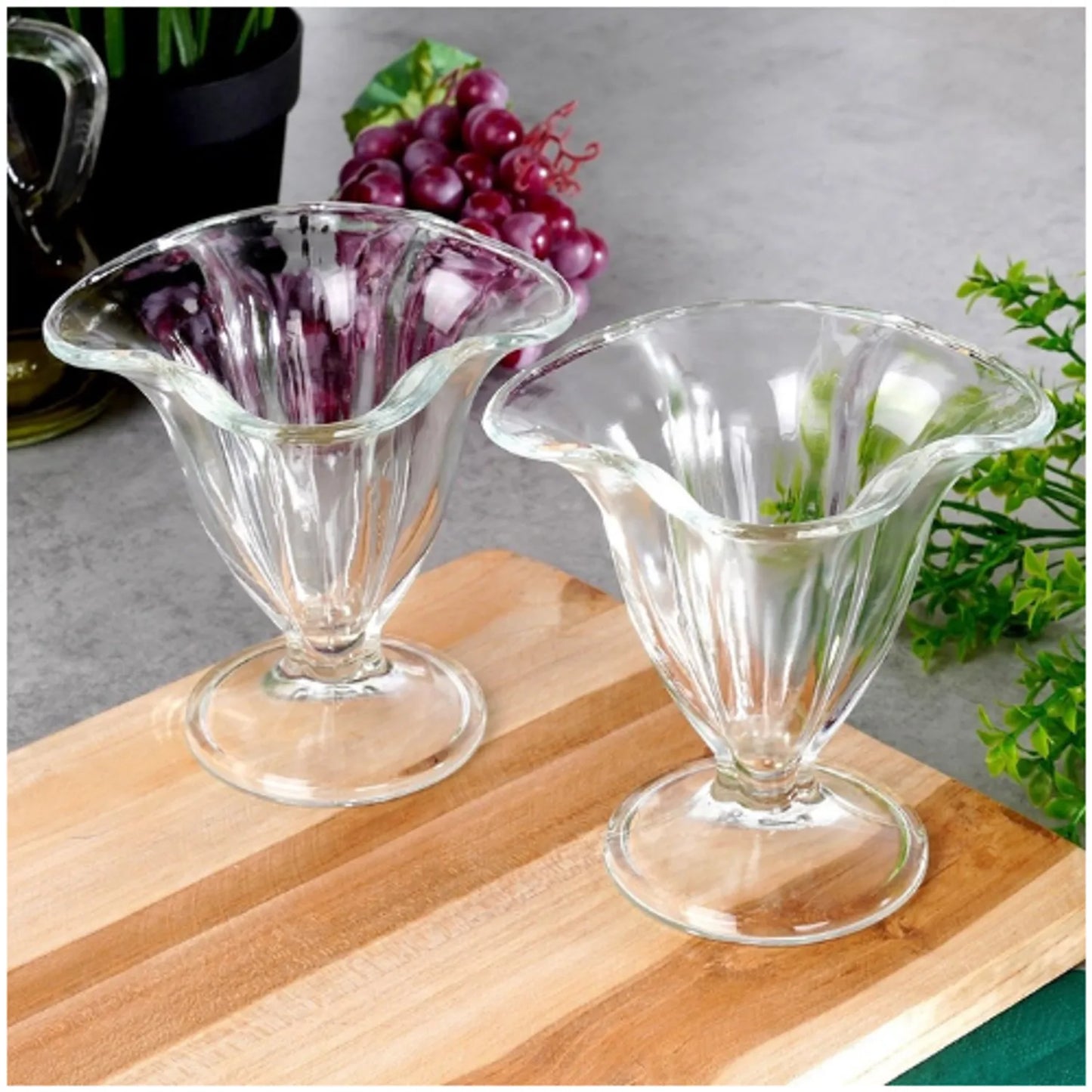 Copa Cono para Helado Postre Set x6