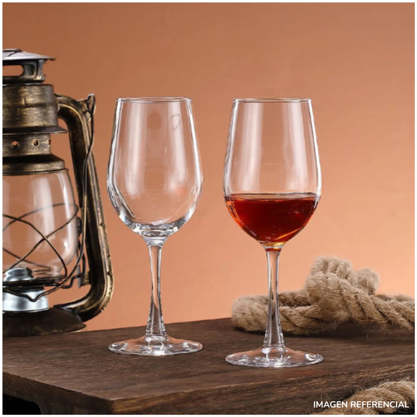Set Decantador de Vino con Copas de Vidrio