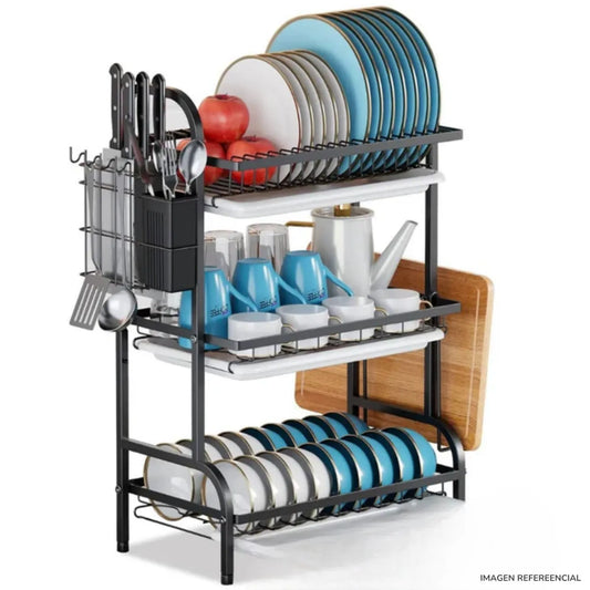 Escurridor Organizador Rack de 3 Niveles
