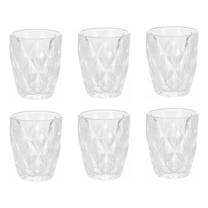 Set x6 vasos de vidrio elegante