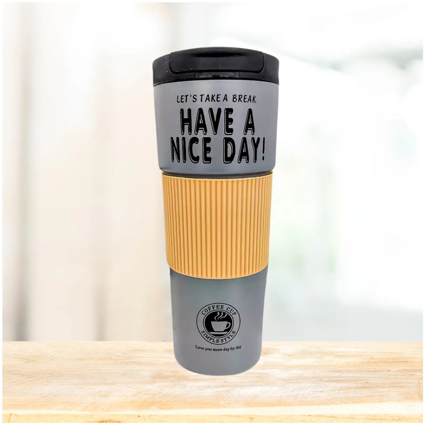 Taza vaso alto de cafe portátil