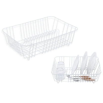 Organizador escurridor de utensilios y platos Blanco