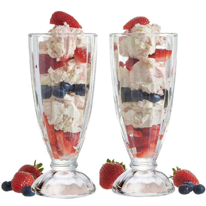 Set 6 Copas de Helado de Vidrio Tallado 369 ml