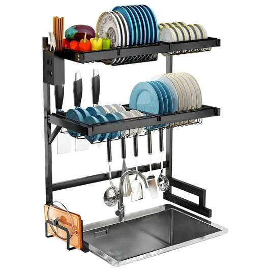 Escurridor Organizador de Platos de Cocina 65 cm 2 niveles