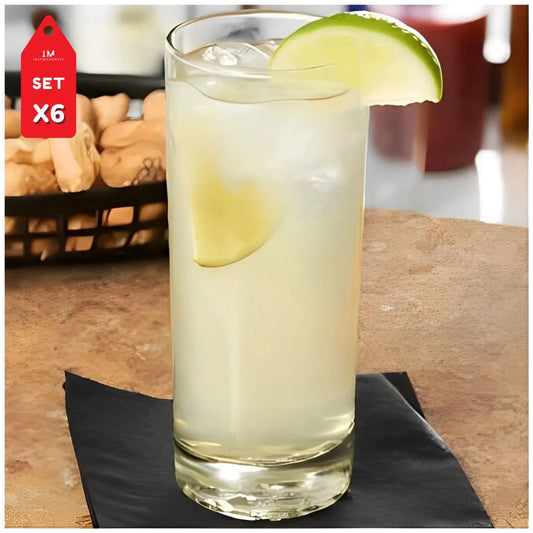 Set de 6 vasos de vidrios largos para tragos