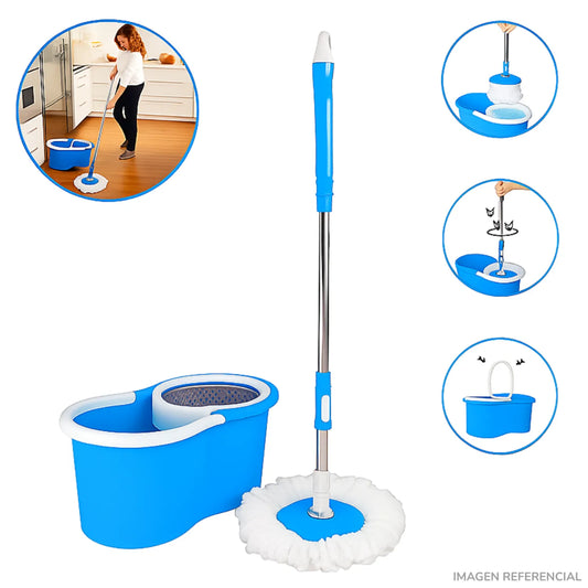 Trapeador con Balde Centrifugador Escurridor Giratorio