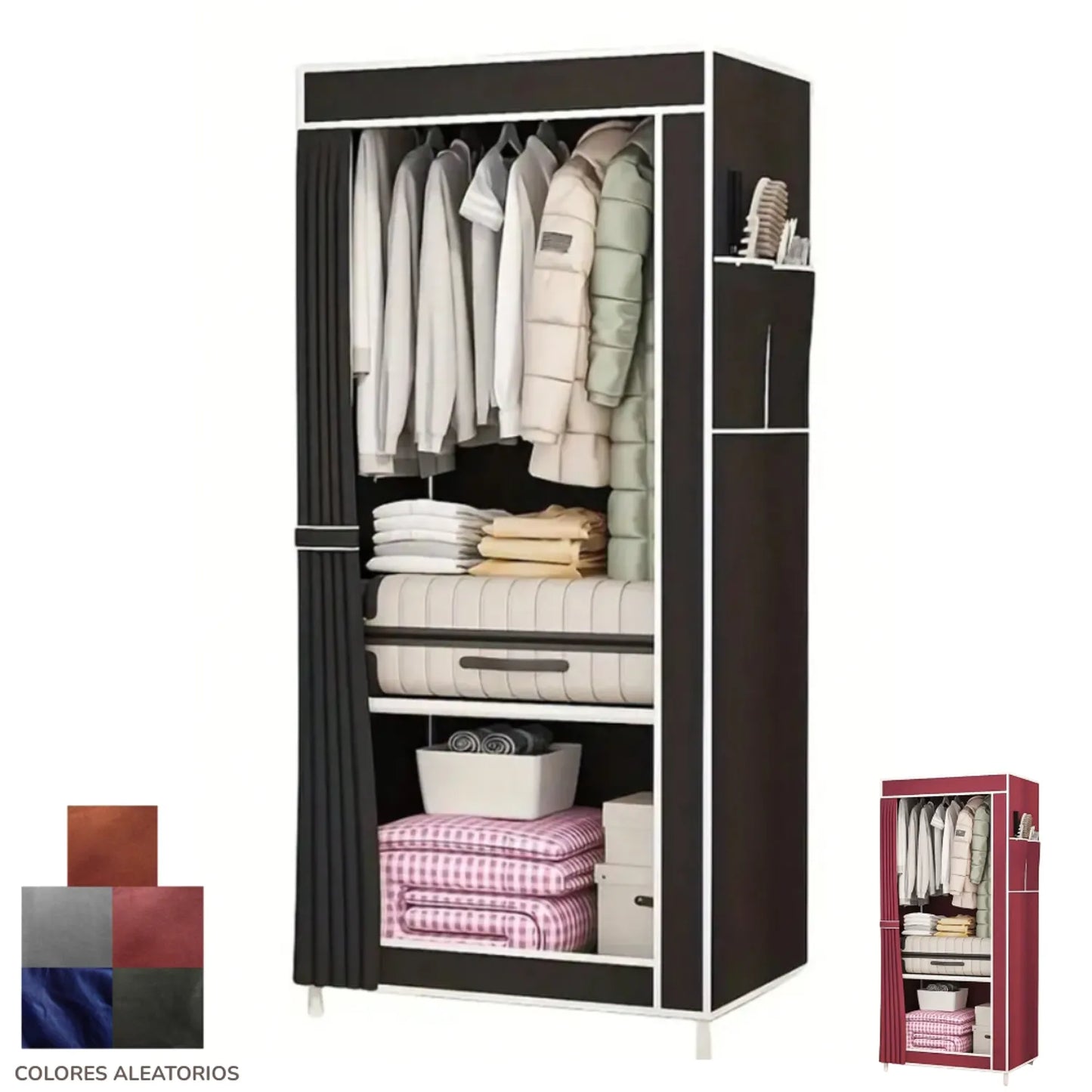 Ropero Organizador Armable de Tela 1 Cuerpo Color Aleatorio