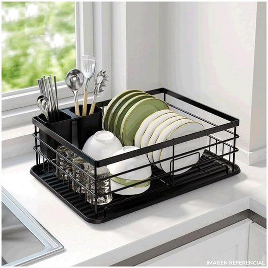 Escurridor de platos metal Negro