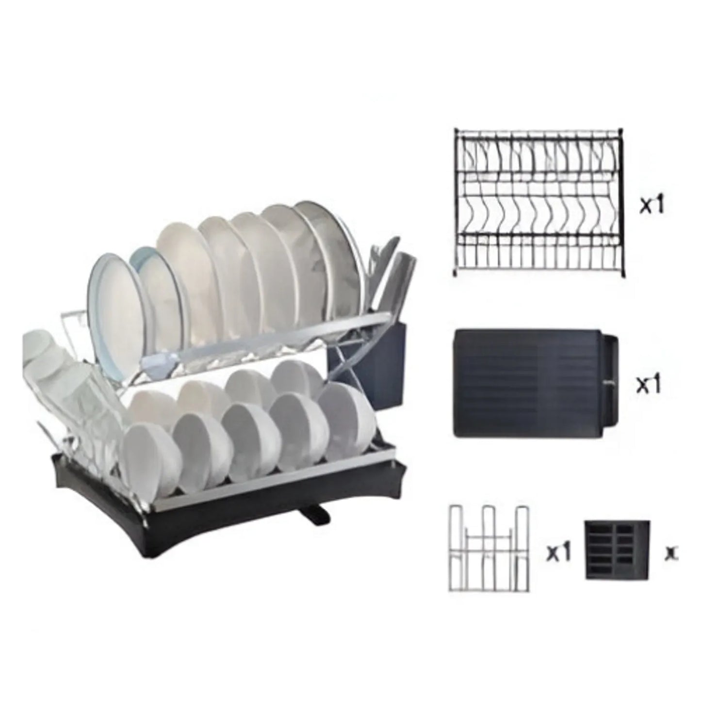 Escurridor Organizador de Platos 2 Niveles X