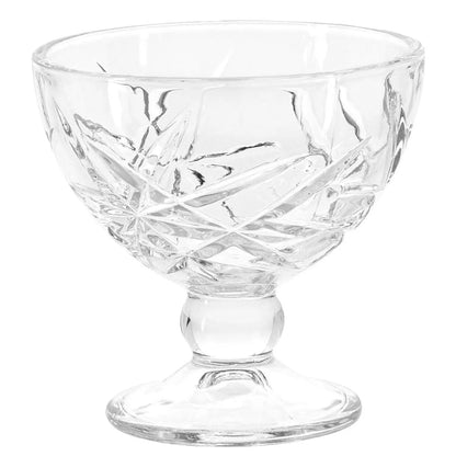 Copas de vidrio para helado de alto relieve Set x6