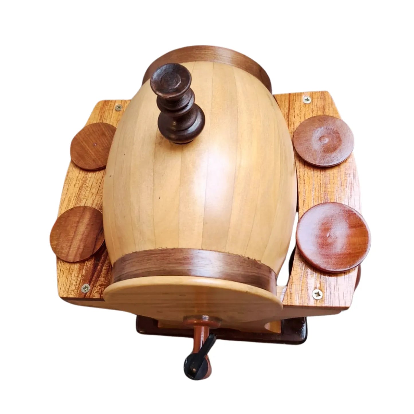 Barril de madera Bar Vinos con 4 copas Madera 1.5 lt Elegante