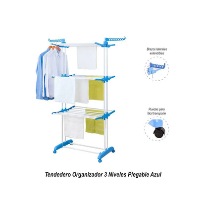Colgador de Ropa Tendedero Organizador Plegable 4 Niveles