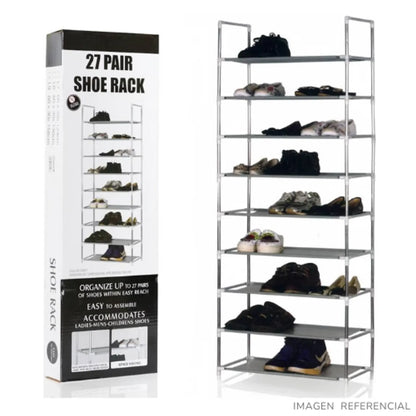 Zapatera organizador de 9 niveles Metalico Grey