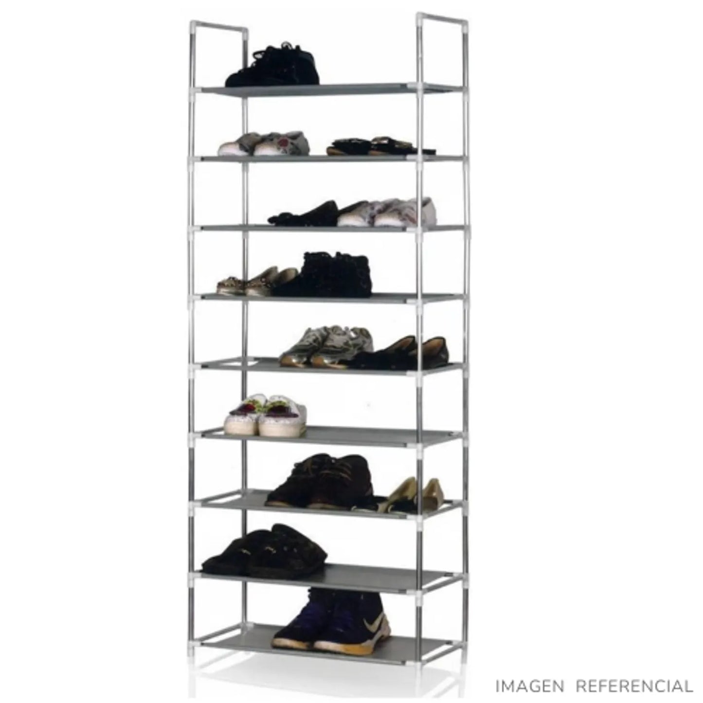 Zapatera organizador de 9 niveles Metalico Grey