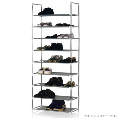 Zapatera organizador de 9 niveles Metalico Grey
