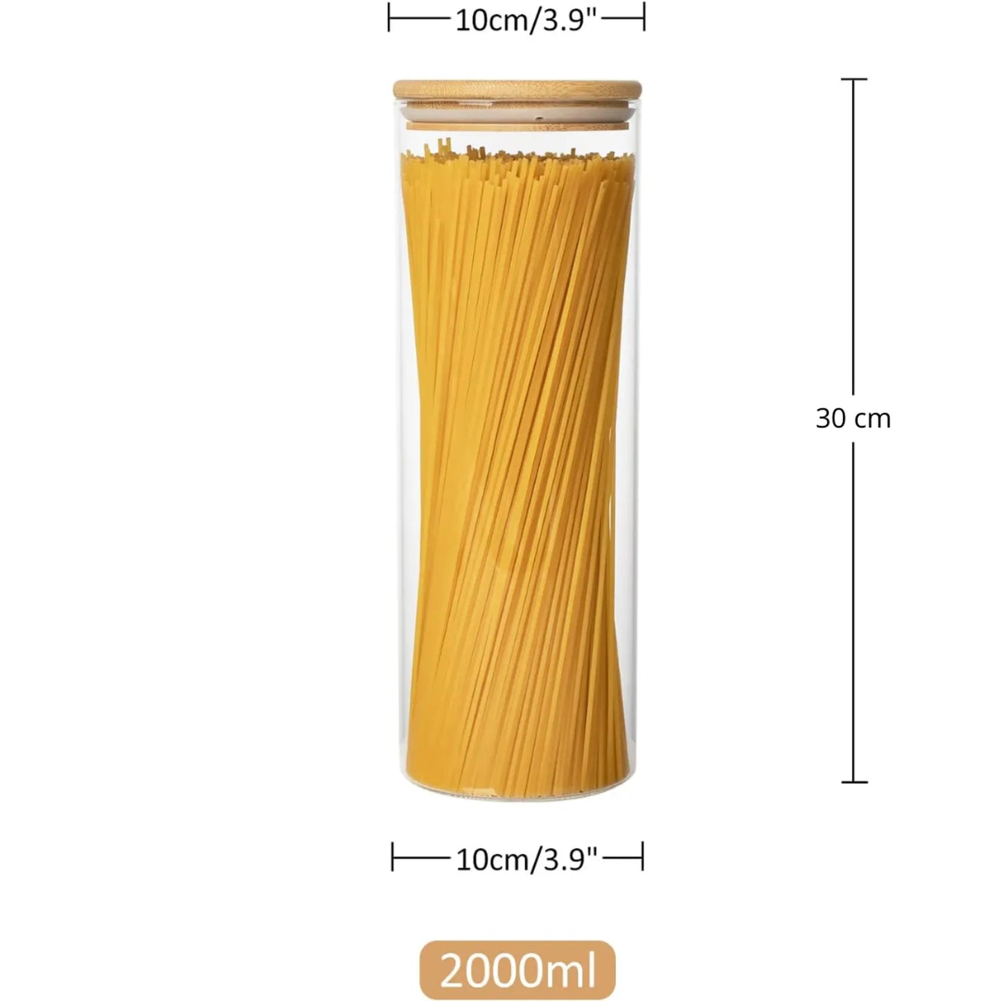 Contenedor Hermético de Fideos y Especias Pack x2