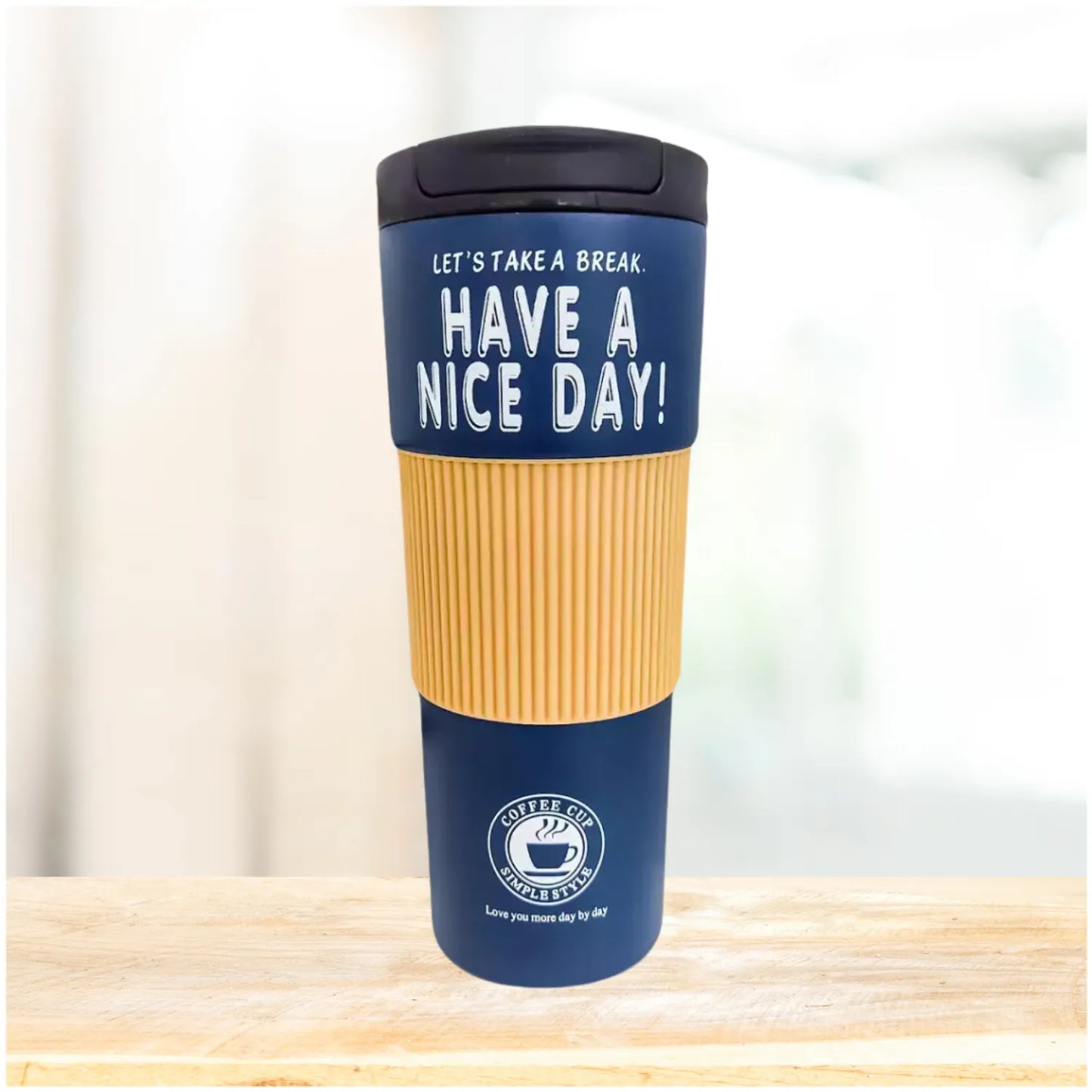 Taza vaso alto de cafe portátil