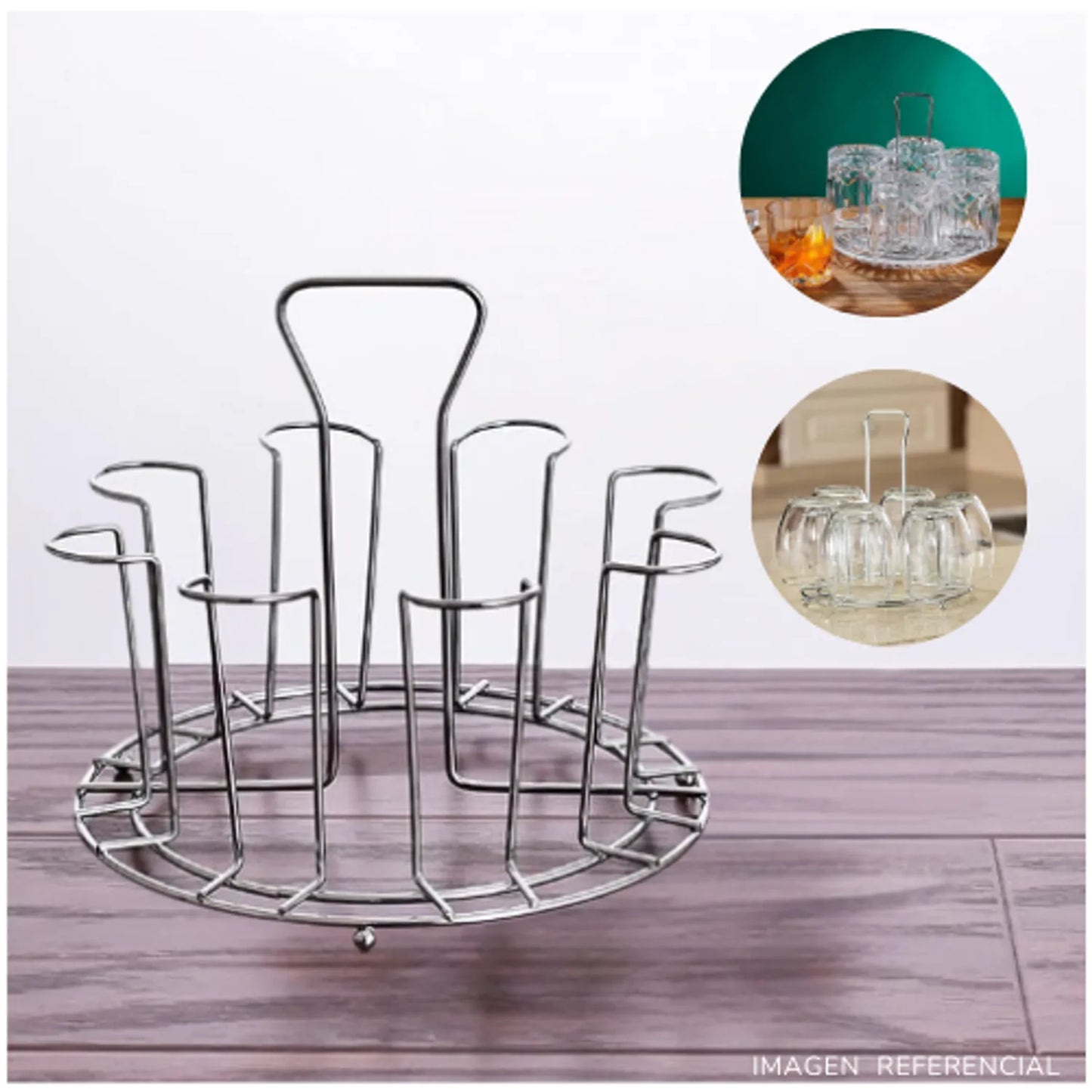 Soporte Escurridor de Vasos Metálico