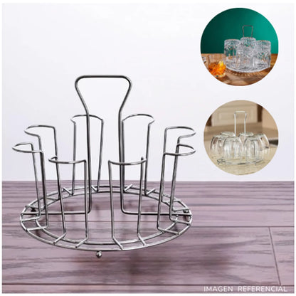 Soporte Escurridor de Vasos Metálico