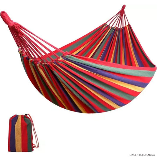 Hamaca colgante con funda portatil multicolor