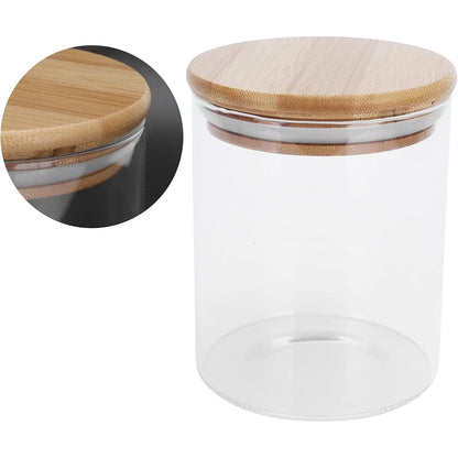 Frascos de Almacenamiento Circular de Vidrio Set X3