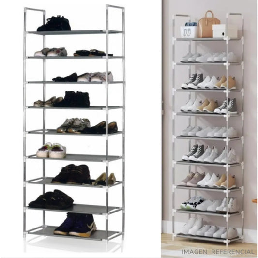 Zapatera organizador de 9 niveles Metalico Grey
