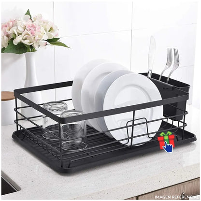 Escurridor de platos metal Negro