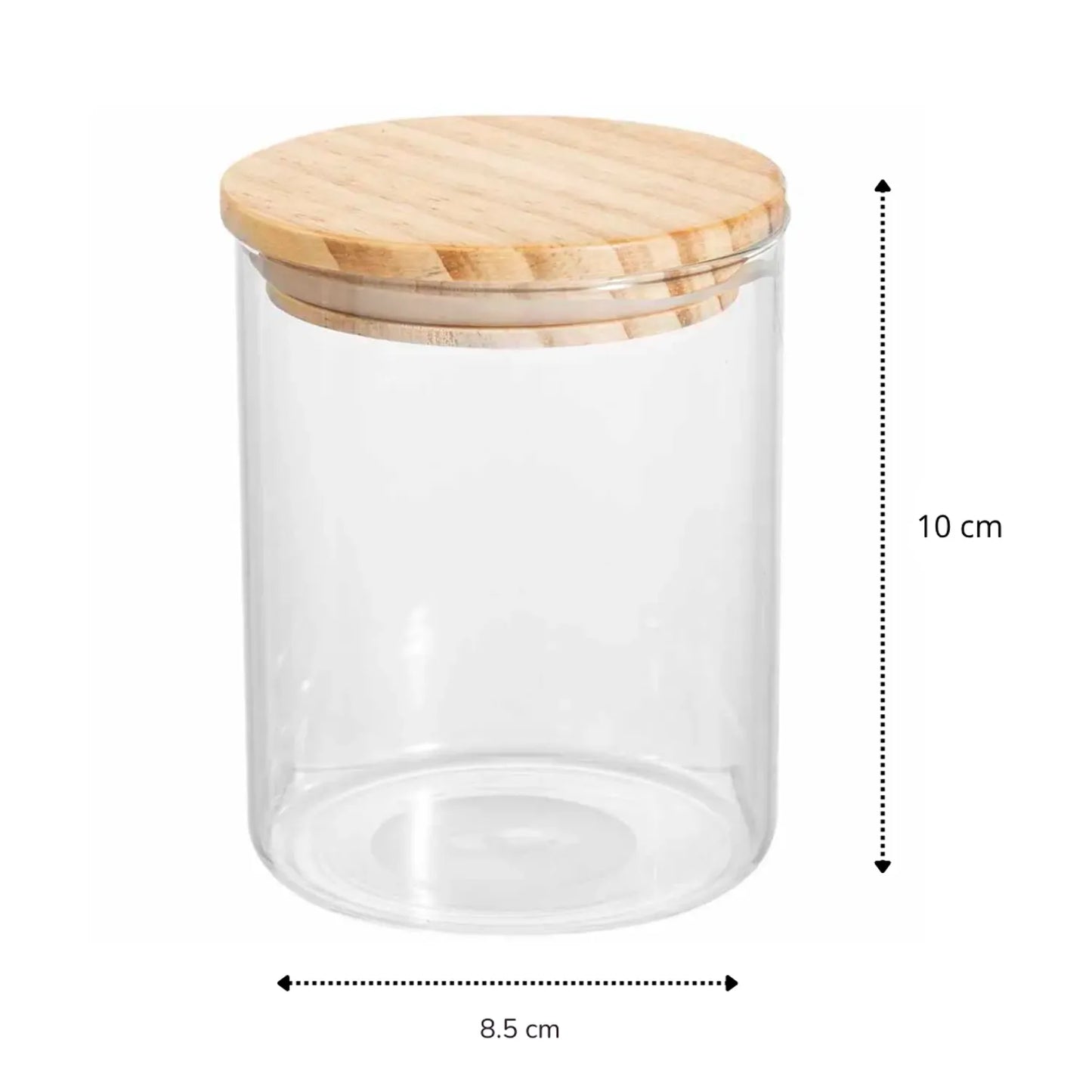 Frascos de Almacenamiento Circular de Vidrio Set X3
